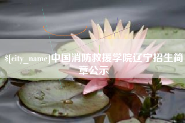 邵阳中国消防救援学院辽宁招生简章公示