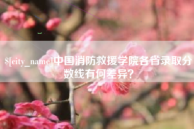 邵阳中国消防救援学院各省录取分数线有何差异？