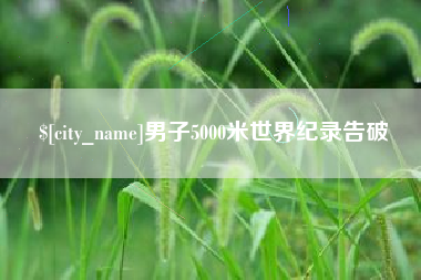 邵阳男子5000米世界纪录告破