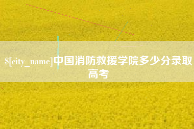 邵阳中国消防救援学院多少分录取高考