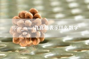 邵阳九宫格表示什么数字