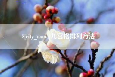 邵阳九宫格排列方法