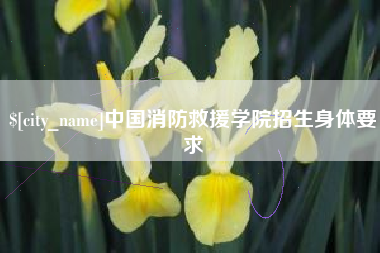 邵阳中国消防救援学院招生身体要求