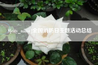 邵阳全国消防日主题活动总结