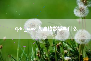 邵阳九宫格数学叫什么