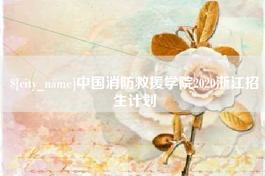 邵阳中国消防救援学院2020浙江招生计划