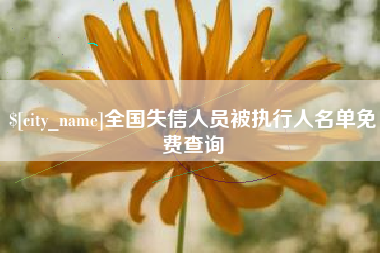 邵阳全国失信人员被执行人名单免费查询