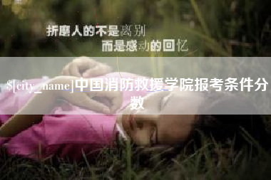邵阳中国消防救援学院报考条件分数