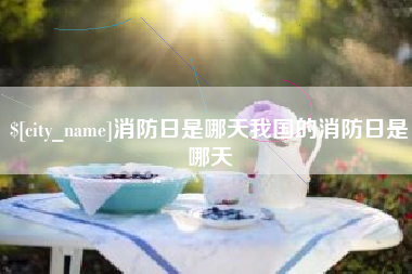 邵阳消防日是哪天我国的消防日是哪天