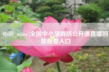 邵阳全国中小学消防公开课直播回放观看入口