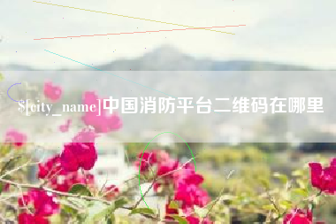 邵阳中国消防平台二维码在哪里