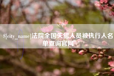 邵阳法院全国失信人员被执行人名单查询官网