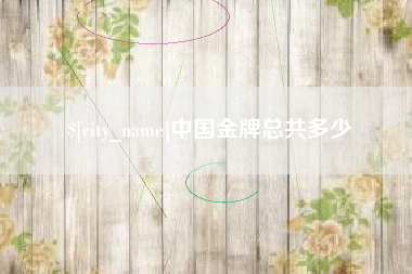 邵阳中国金牌总共多少