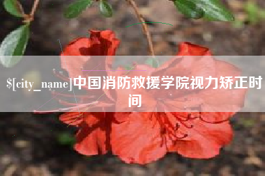 邵阳中国消防救援学院视力矫正时间