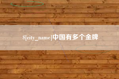 邵阳中国有多个金牌