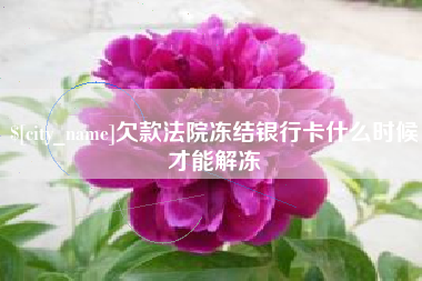 邵阳欠款法院冻结银行卡什么时候才能解冻