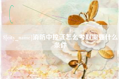 邵阳消防中控证怎么考取需要什么条件