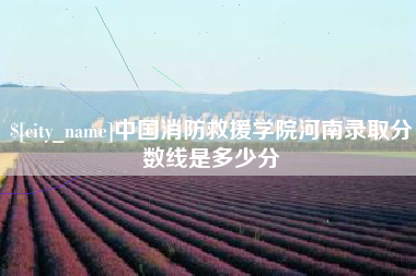 邵阳中国消防救援学院河南录取分数线是多少分