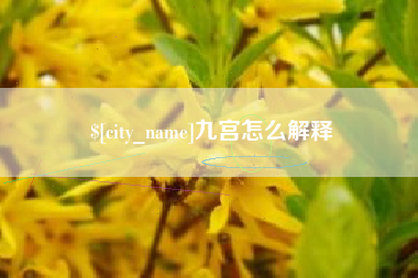 邵阳九宫怎么解释