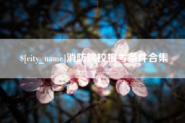 邵阳消防院校报考条件合集